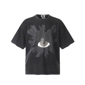 House of Errors Black Distressed Eye Symbol Print T Shirt